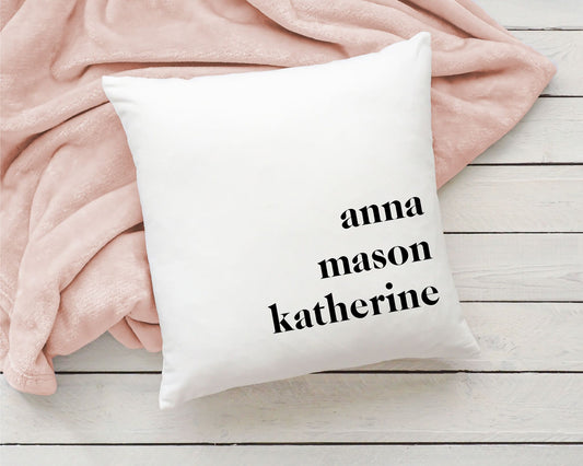 Custom pillow with names, gift for mom, gift for her, gift from grandkids, pillow sham, pillow case, pillow insert, pillow cover, personal